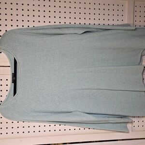 Eileen Fisher Light Blue Knit Sweater 2X Plus 100% Organic Cotton